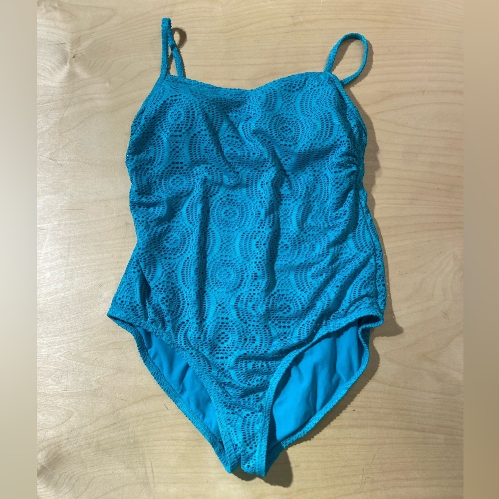 Catalina Blue Lace Swimsuit Large (12-14) (LM)